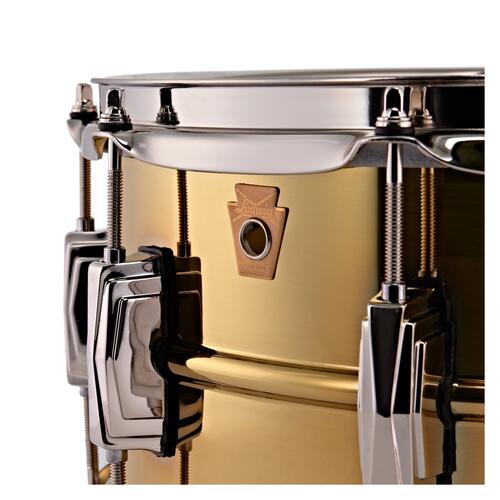 Image 2 - Ludwig 14 x 6.5" LM403 Super Series Brass w/Nickel HW Snare Drum